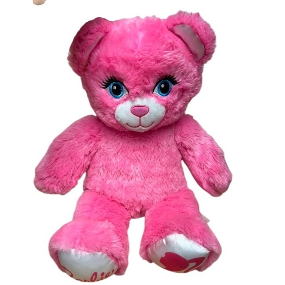 "Build-A-Bear" Workshop Barbie Movie Pink Teddy Bear Plush‎ 2023 031684 Fluffy